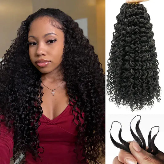 ISEE HAIR Human Hair Crochet Extensions Miracle Knots Pre-Separated 50g/Pack – Knotless Boho Braids, 4-5 Packs for Full Head, Multiple Curly & Wave Textures#HairTok #HairTutorial #HairStyles